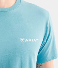 Graphic T-Shirts | Ariat Southwestern Hex Bar T-Shirt Reef Waters