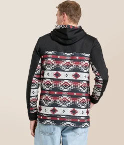 Tops | Departwest Southwestern Hooded Sweatshirt Black