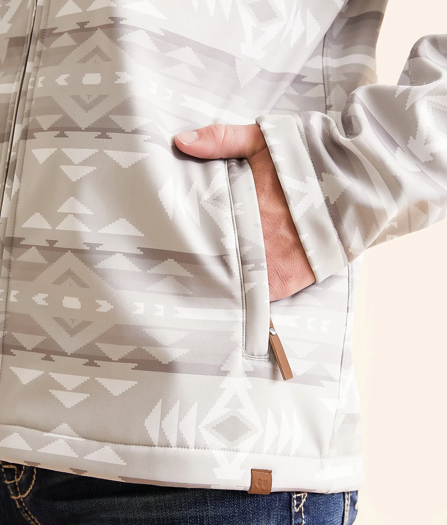 Gentry County Southwestern Jacket Cream Discount