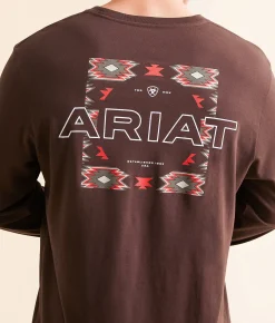Graphic T-Shirts | Ariat Southwestern Open Square T-Shirt Puce