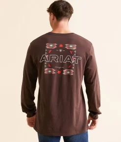 Graphic T-Shirts | Ariat Southwestern Open Square T-Shirt Puce