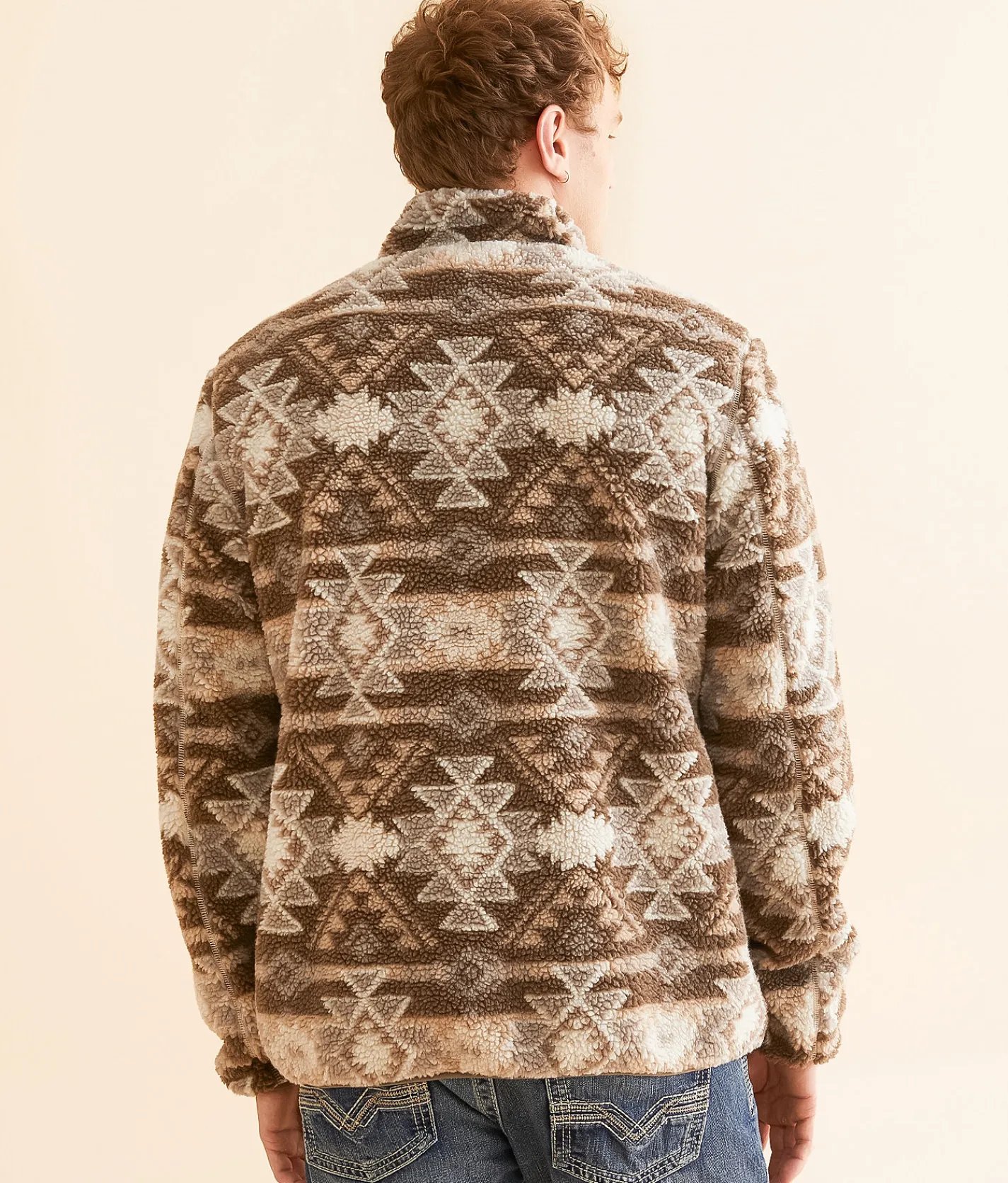 Departwest Southwestern Polar Fleece Jacket Brown Sale