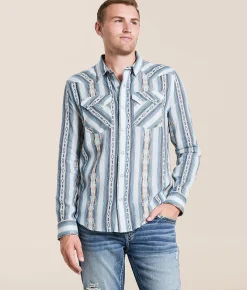 Tops | Panhandle Slim Southwestern Print Shirt Natural