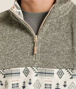 Departwest Southwestern Quarter Zip Pullover Summer Sand New