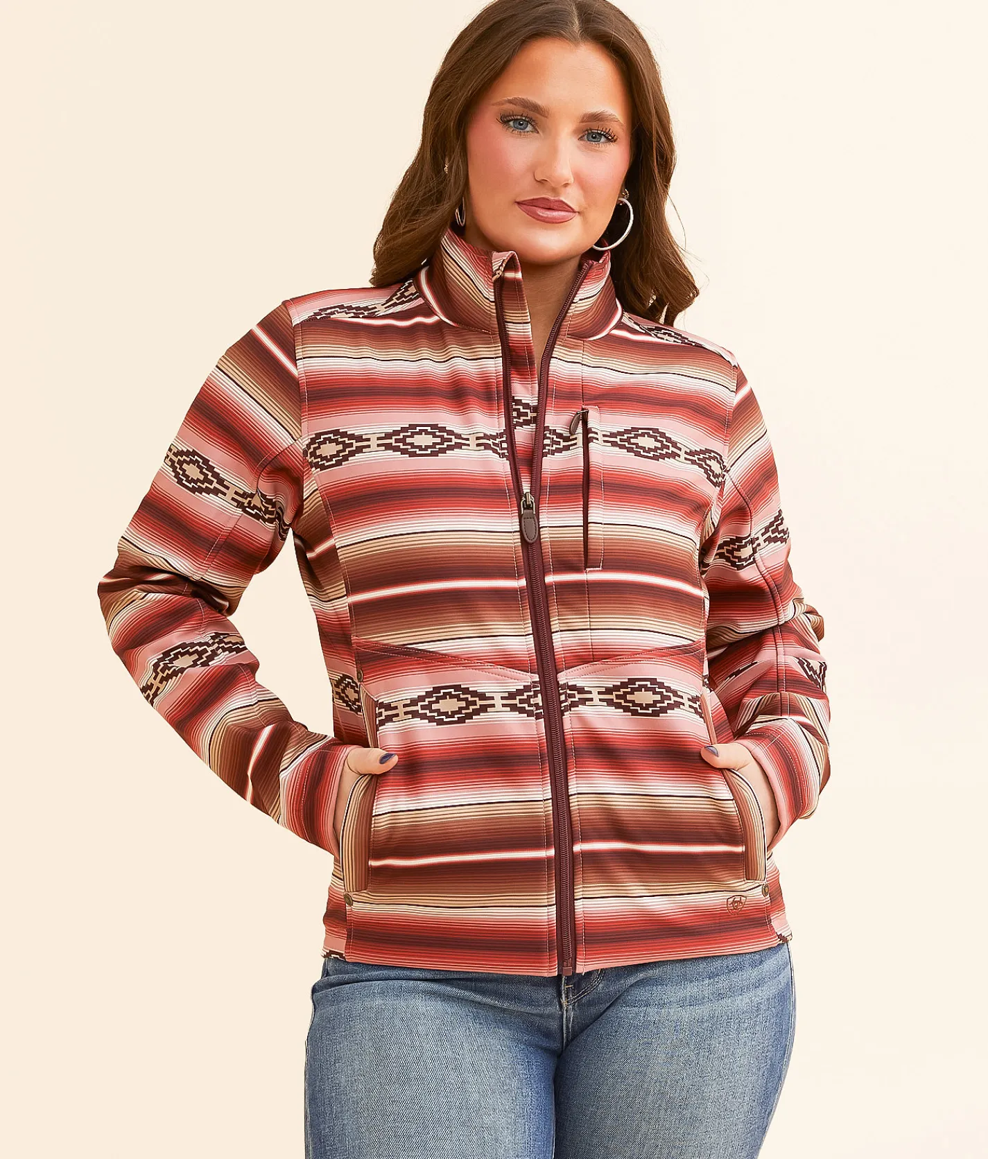Tops | Ariat Southwestern Softshell Jacket Blushing Serape