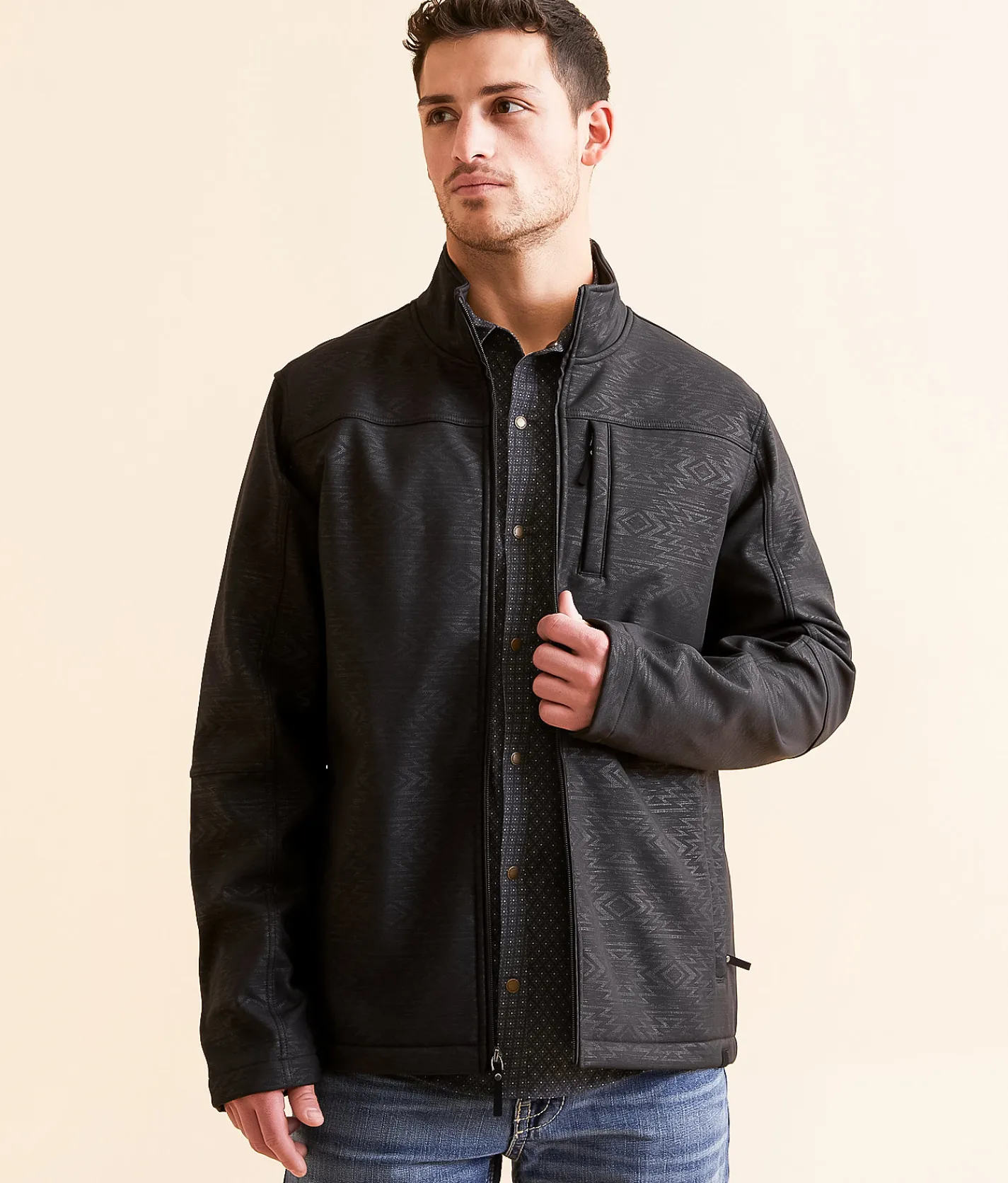 Coats & Jackets | Gentry County Southwestern Softshell Jacket Black