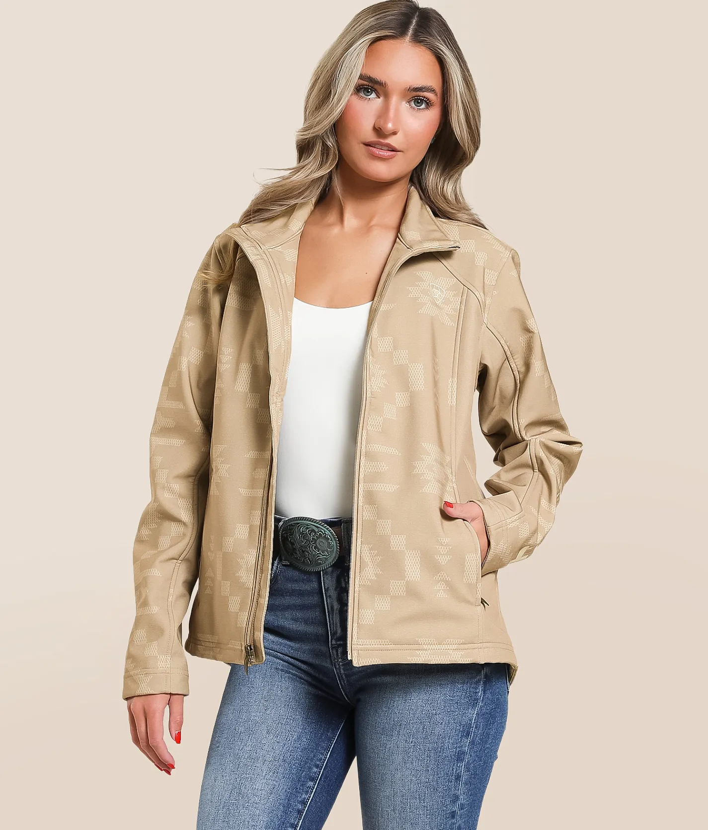 Ariat Southwestern Softshell Jacket SW Cross Stitch Outlet