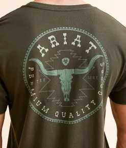 Ariat Southwest Longhorn T-Shirt Black Outlet