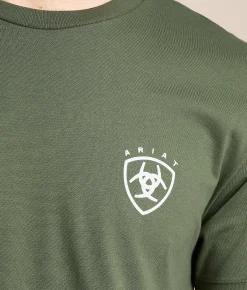 Tops|Graphic T-Shirts | Ariat Southwest Patch T-Shirt Surplus Green