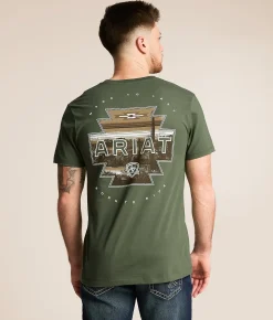 Tops|Graphic T-Shirts | Ariat Southwest Patch T-Shirt Surplus Green