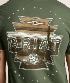 Tops|Graphic T-Shirts | Ariat Southwest Patch T-Shirt Surplus Green