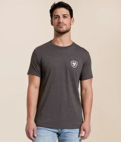 Tops|Graphic T-Shirts | Ariat Southwest Rattler T-Shirt Heather Brown