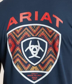 Ariat Southwest Rattler T-Shirt Blue Dusk New