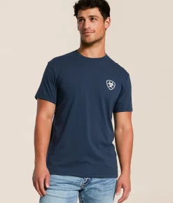 Ariat Southwest Rattler T-Shirt Blue Dusk New