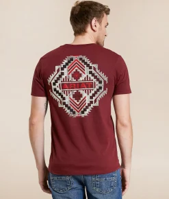 Graphic T-Shirts | Ariat Southwest Stamper T-Shirt Crimson Black Heather
