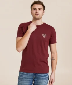 Graphic T-Shirts | Ariat Southwest Stamper T-Shirt Crimson Black Heather