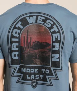 Ariat Southwest Tombstone T-Shirt Light Denim Best