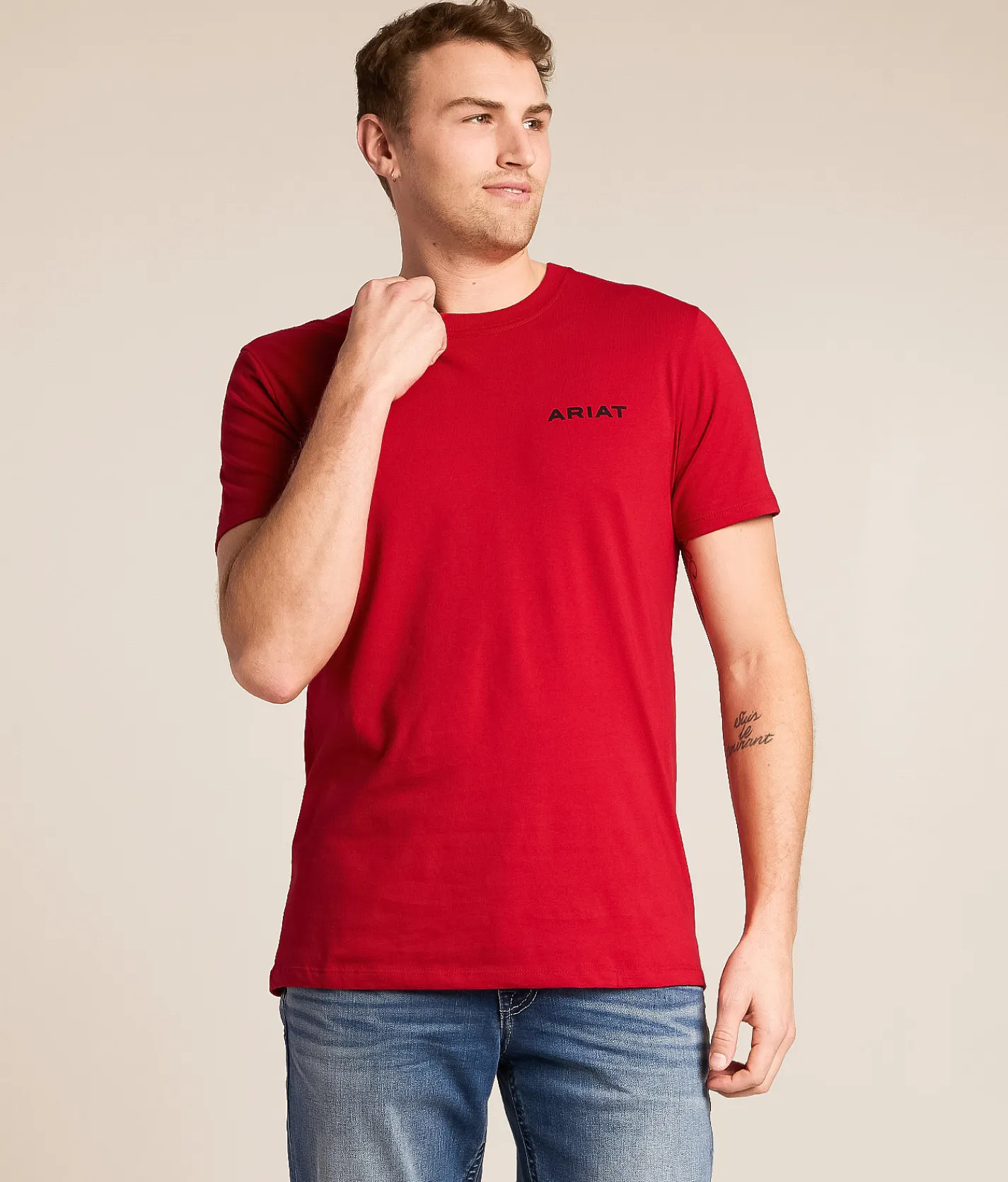 Tops|Graphic T-Shirts | Ariat Southwest Tricolor T-Shirt Scarlet Sage