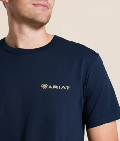 Ariat Southwest Wooden Reticle T-Shirt New Navy Hot