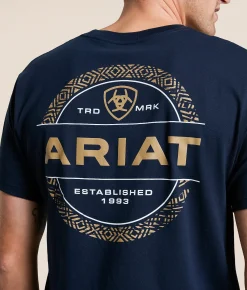 Ariat Southwest Wooden Reticle T-Shirt New Navy Hot