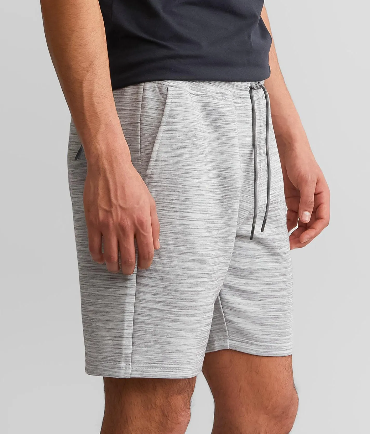 Bottoms|Shorts | Departwest Space Dye Lounge Short Grey White