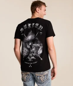 Sullen Spade Skull T-Shirt Jet Black Outlet