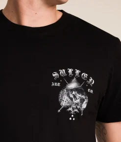 Sullen Spade Skull T-Shirt Jet Black Outlet
