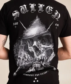 Sullen Spade Skull T-Shirt Jet Black Outlet