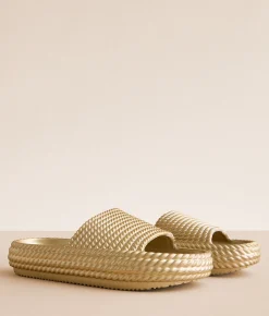 Shoes | Mia Sparti EVA Slide Soft Gold