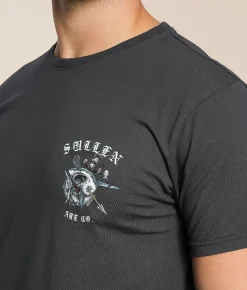 Graphic T-Shirts | Sullen Speared T-Shirt Grey Pinstripe