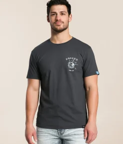 Graphic T-Shirts | Sullen Speared T-Shirt Grey Pinstripe