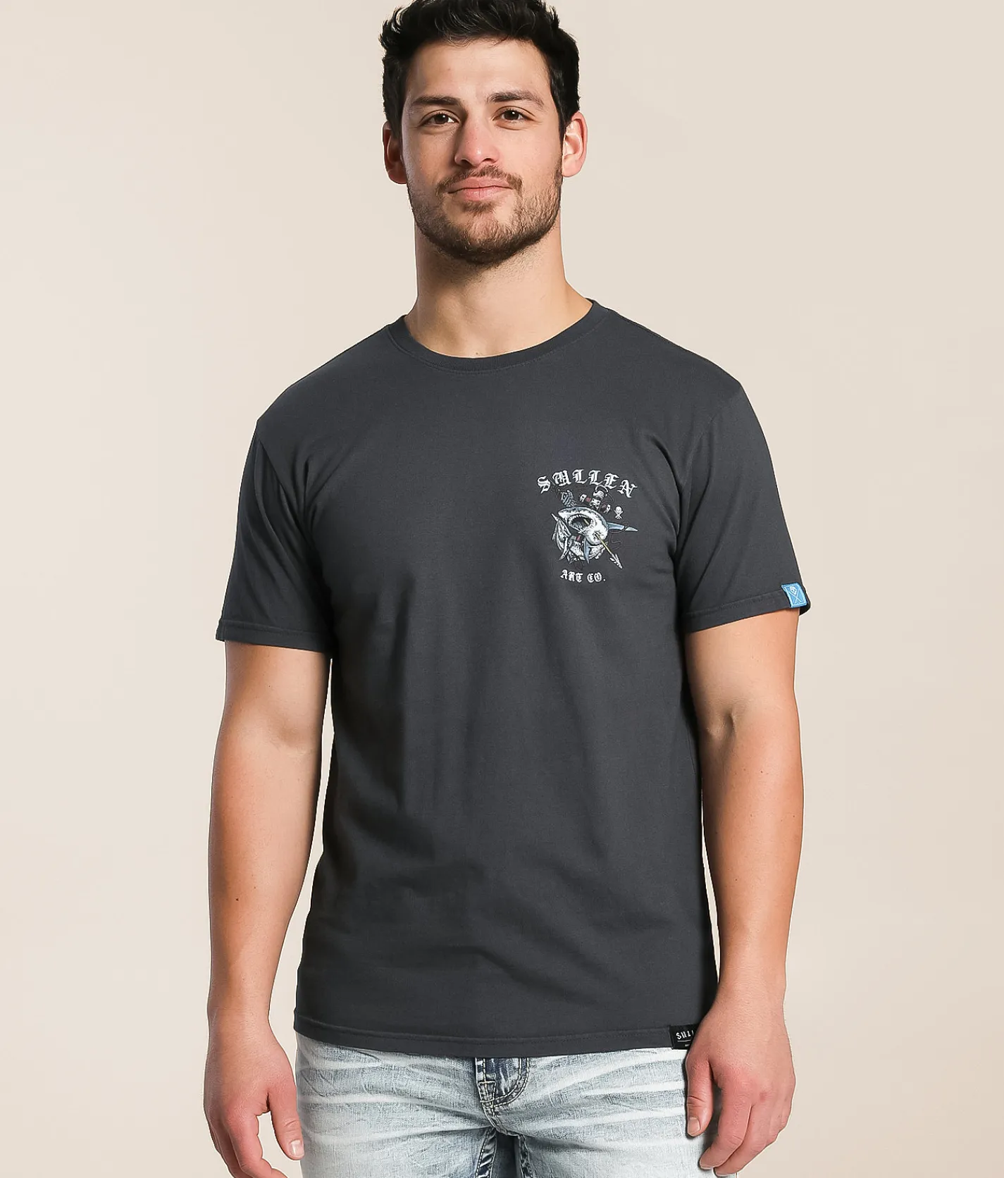 Graphic T-Shirts | Sullen Speared T-Shirt Grey Pinstripe