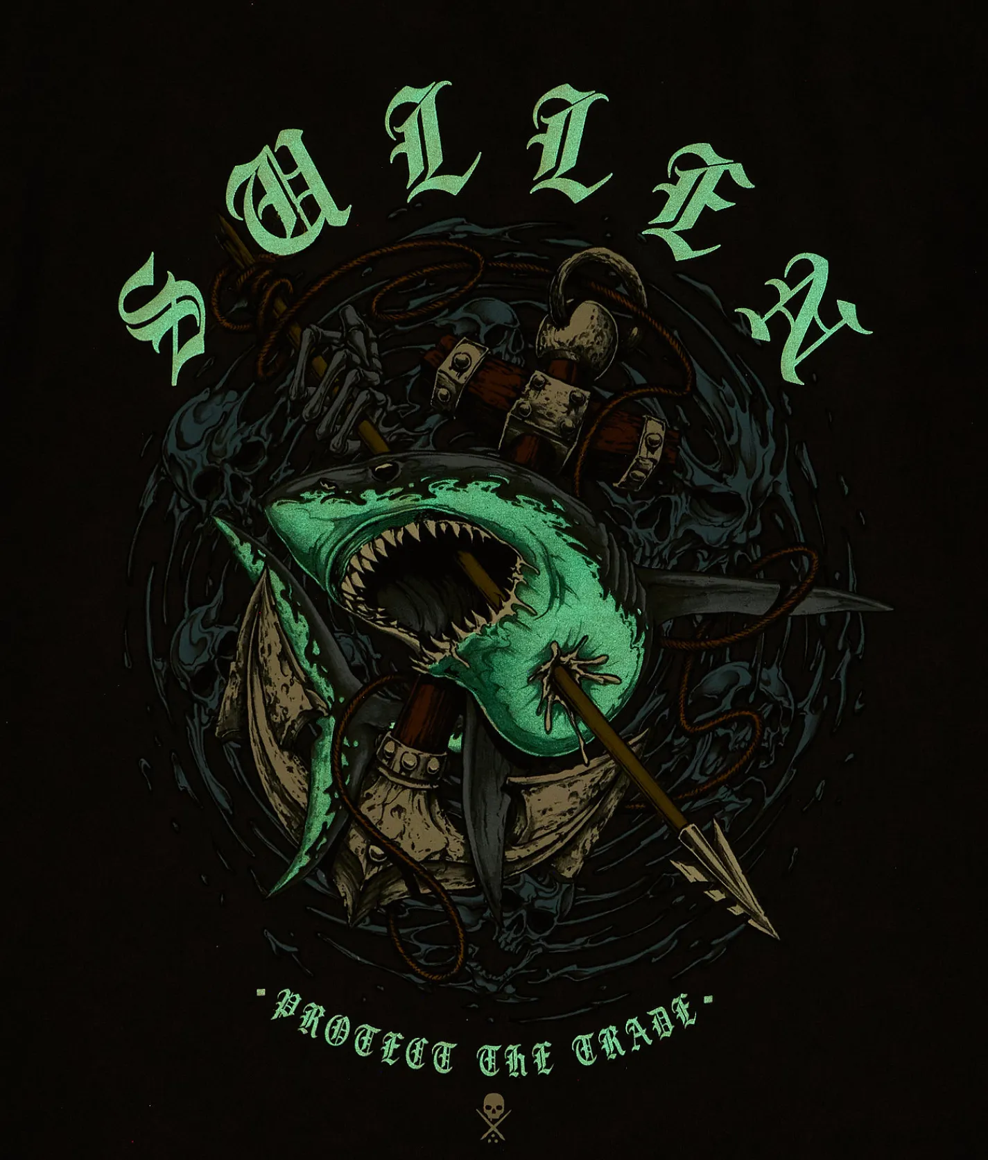 Graphic T-Shirts | Sullen Speared T-Shirt Grey Pinstripe