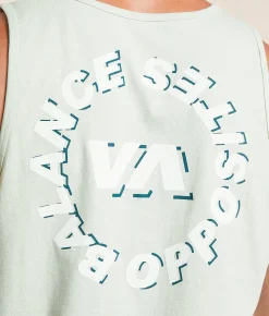 RVCA Speed Wobble Tank Top Green Tea Sale