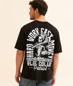 Graphic T-Shirts | Howitzer Speedy Service Blue Collar T-Shirt Black