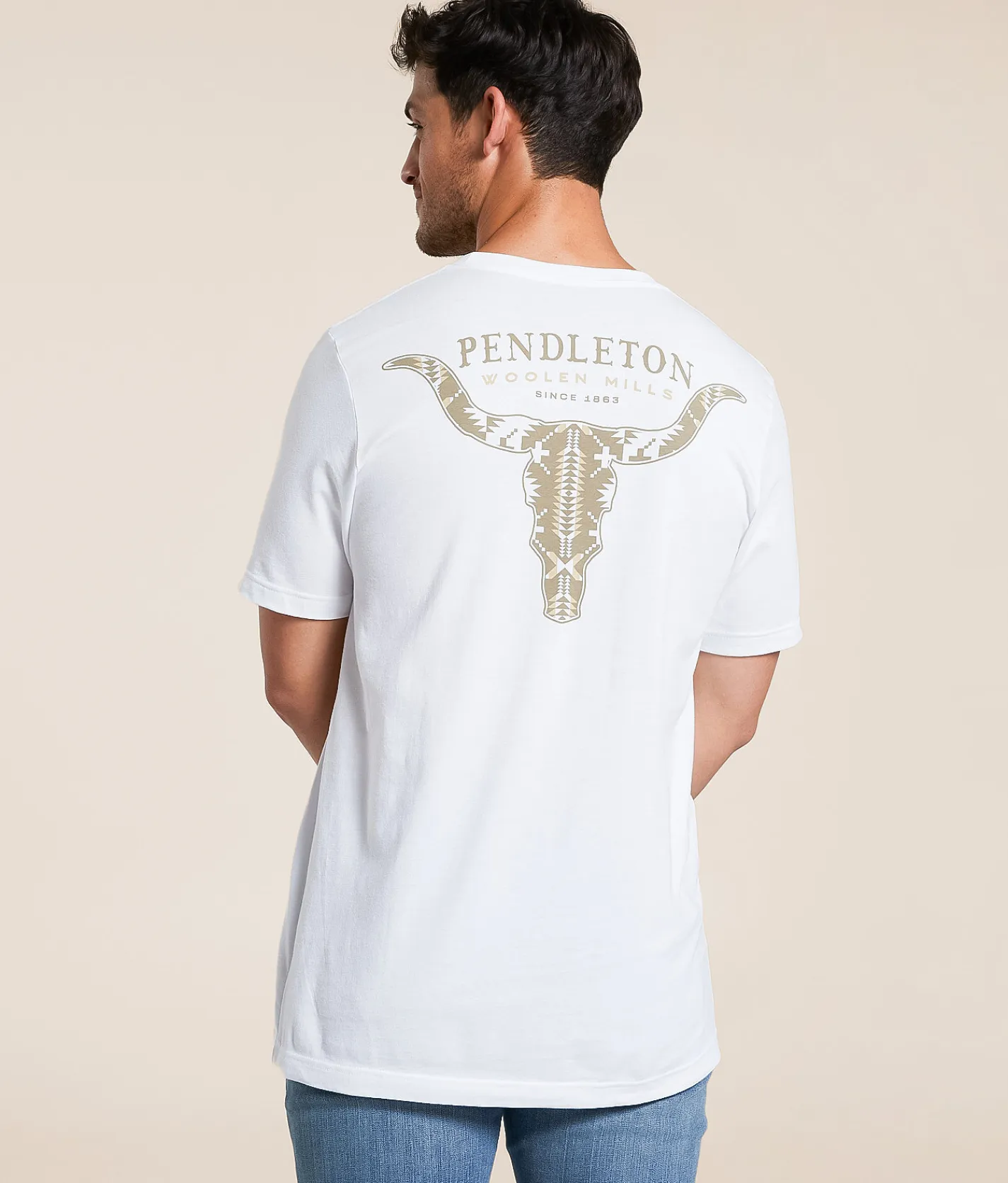 Pendleton Spider Rock Longhorn T-Shirt White Sale