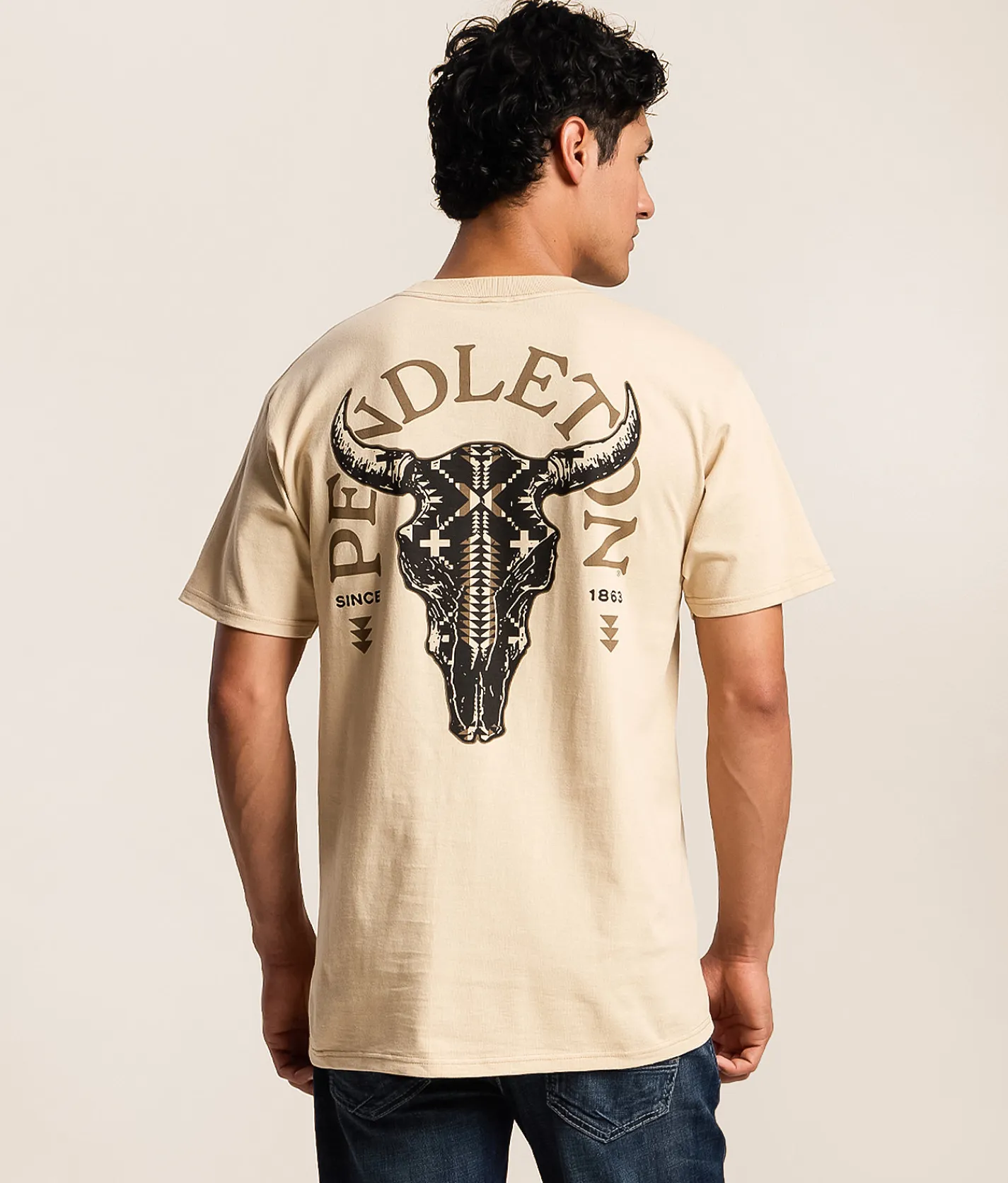 Pendleton Spider Rock Skull T-Shirt Sand Best