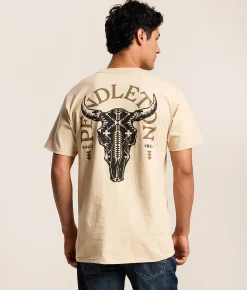Graphic T-Shirts | Pendleton Spider Rock Skull T-Shirt Sand