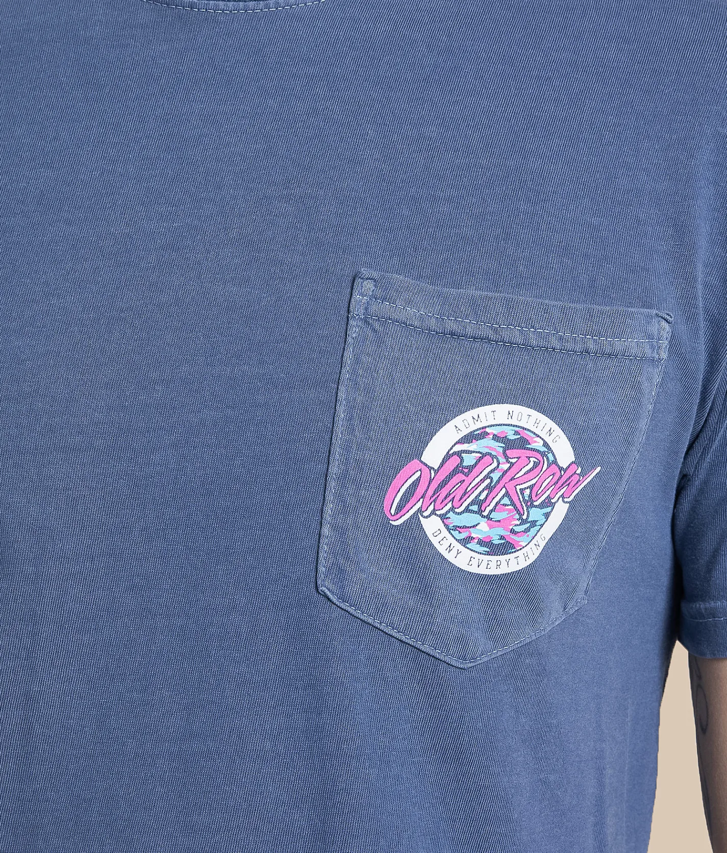 Tops|Graphic T-Shirts | Old Row Splatter T-Shirt Denim