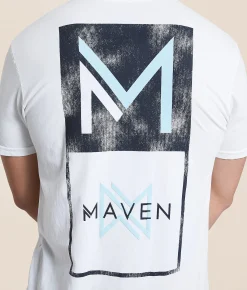 Graphic T-Shirts | Maven Co-op Split Box T-Shirt White