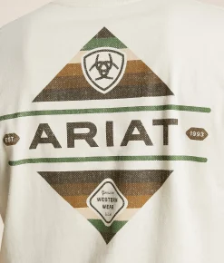 Ariat Split Diamond Blanket T-Shirt Silver Birch Online