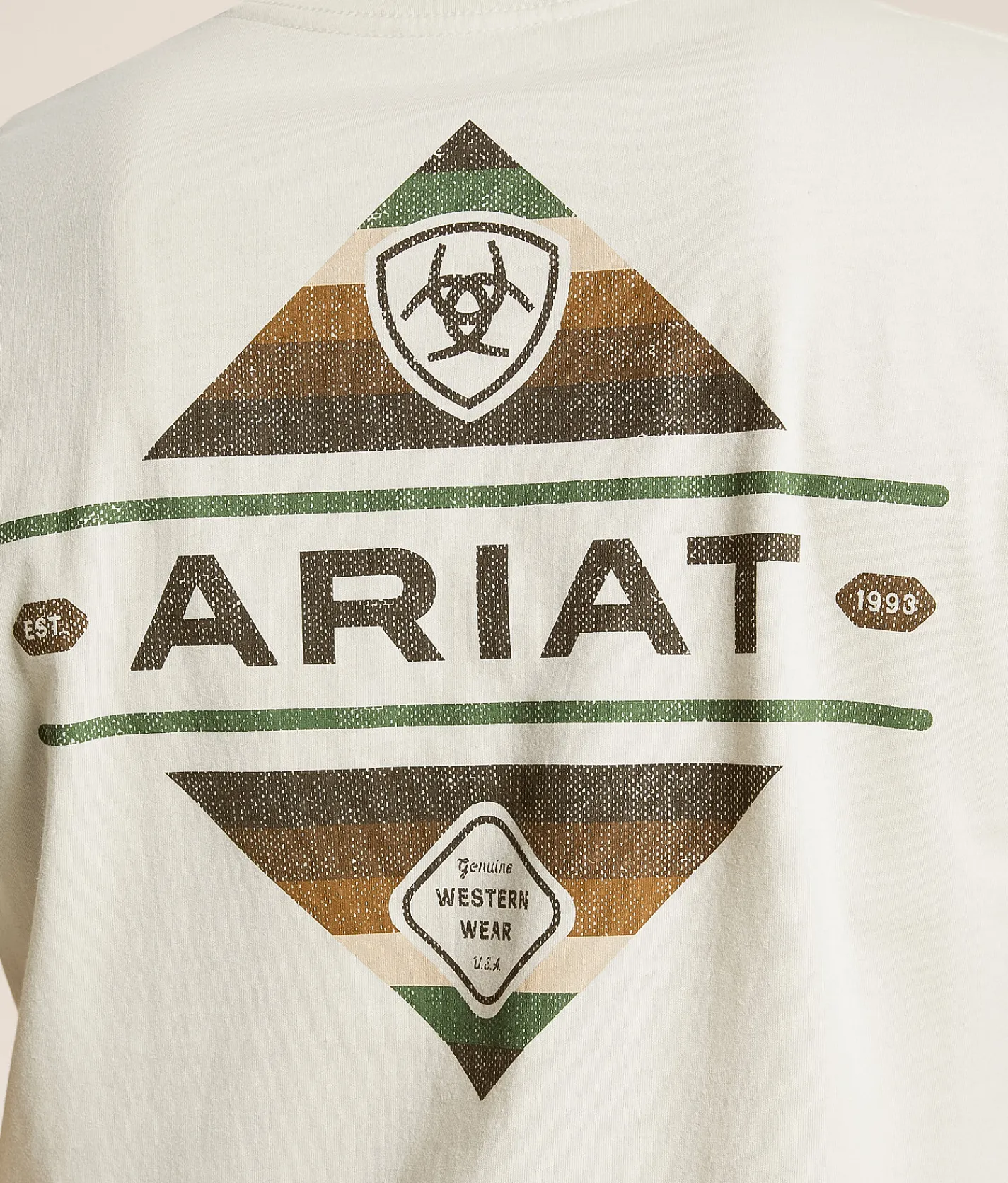 Ariat Split Diamond Blanket T-Shirt Silver Birch Online
