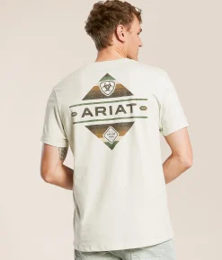 Ariat Split Diamond Blanket T-Shirt Silver Birch Online