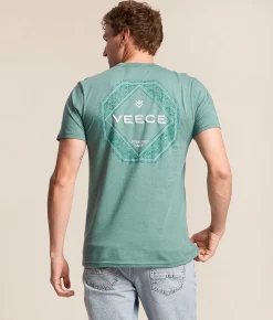Veece Split Matter T-Shirt Emerald Heather Sale