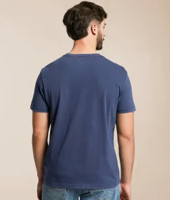 Graphic T-Shirts | RVCA Split Path T-Shirt Moody Blue