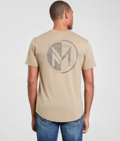 Maven Co-op Split Sheared Performance T-Shirt Light Brown Clearance