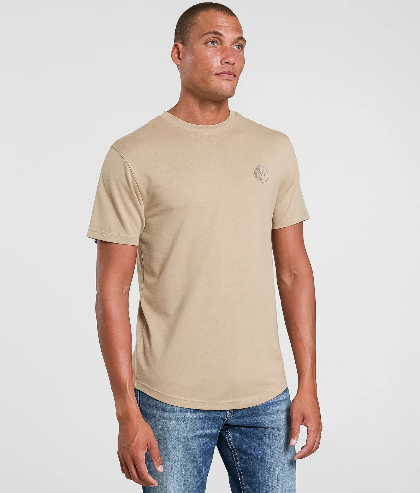 Maven Co-op Split Sheared Performance T-Shirt Light Brown Clearance