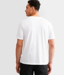 Graphic T-Shirts|Activewear | RVCA Splitter Stack Sport T-Shirt White
