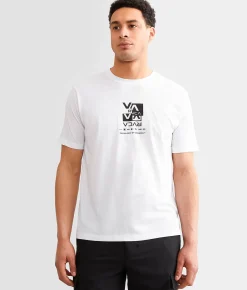 Graphic T-Shirts|Activewear | RVCA Splitter Stack Sport T-Shirt White
