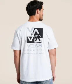 Graphic T-Shirts | RVCA Splitter Stacks T-Shirt White